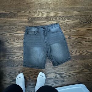 Men's Gray Denim Shorts